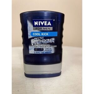 Nivea Men Cool Kick ARCTIC FREEZE Aftershave Gel Moisturizer 3.3 Oz